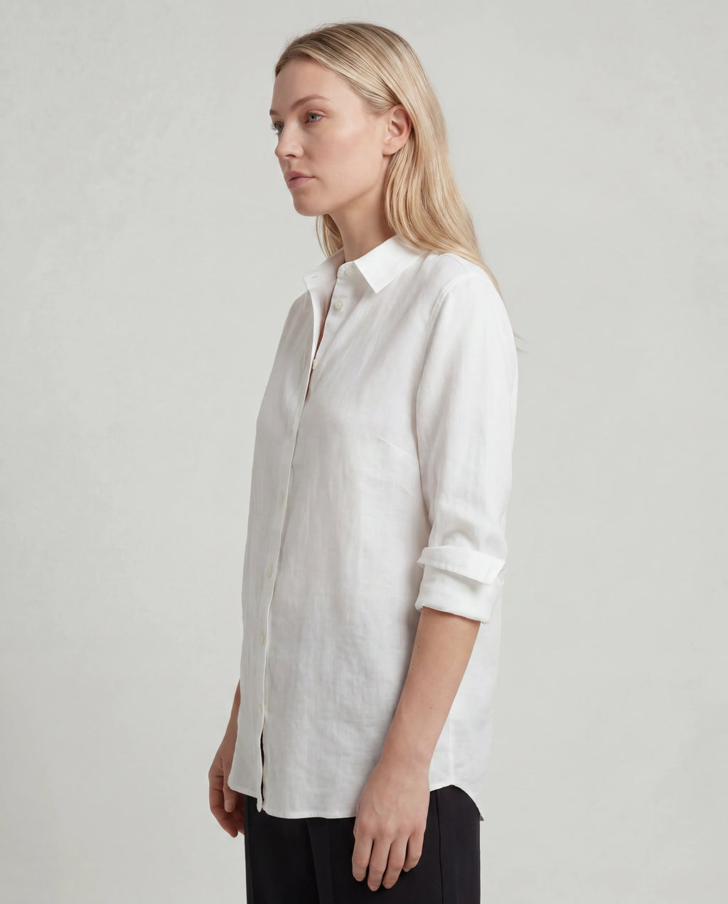Linen blouse - white side