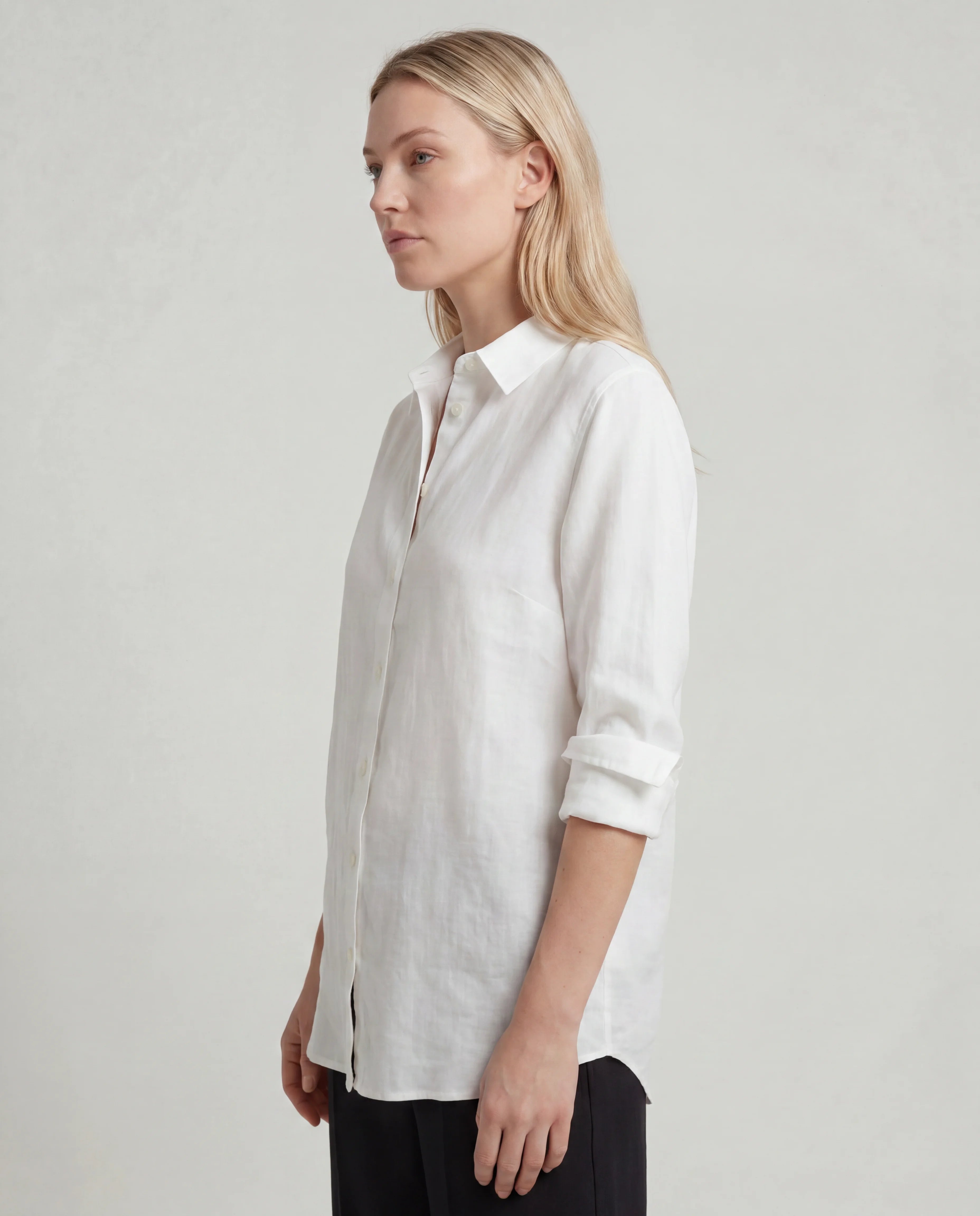 Linen blouse - white side