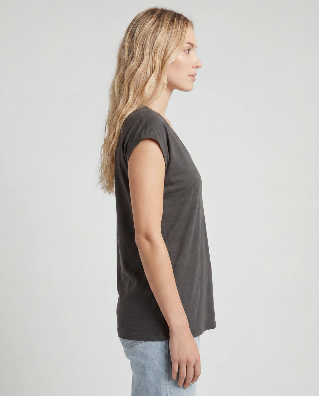 Cotton jersey top - black side